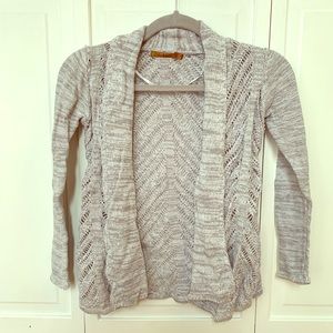 Gray cardigan sweater